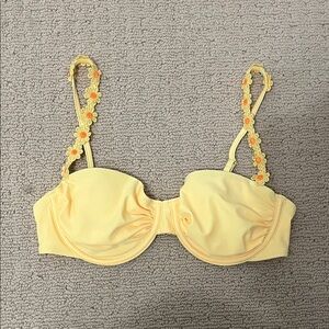 Wild Fable Yellow Floral Bikini Top